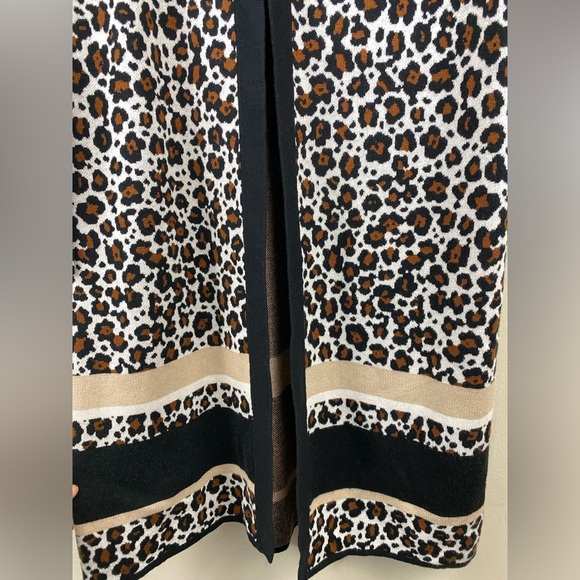 Ann Taylor Animal Print Colorblock Open Cardigan Women’s Size Small - Picture 6 of 9